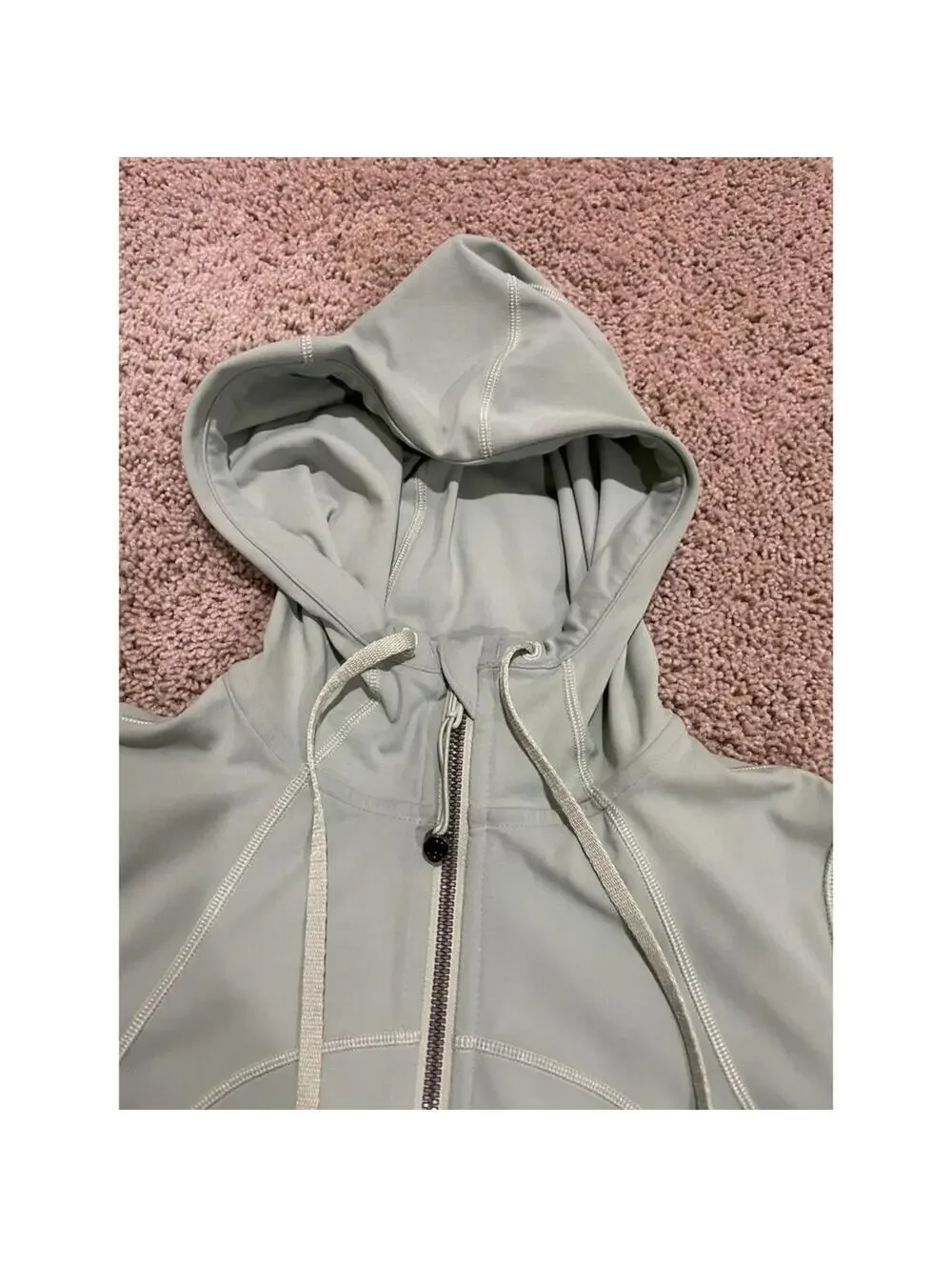 Lululemon Nulu Hooded Define Jacket Pastel Green Size 4 Full Zip - Picture 4 of 14